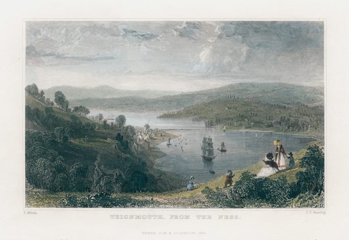 Devon, Teignmouth from the Ness, 1844