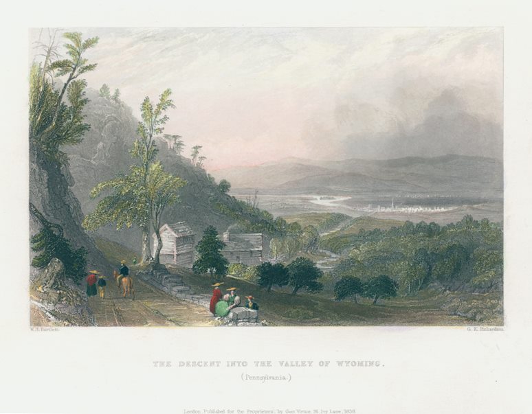 USA, PA, Descent into the Valley of Wyoming, 1840