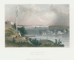 USA, New York Bay from Telegraph Station, 1840