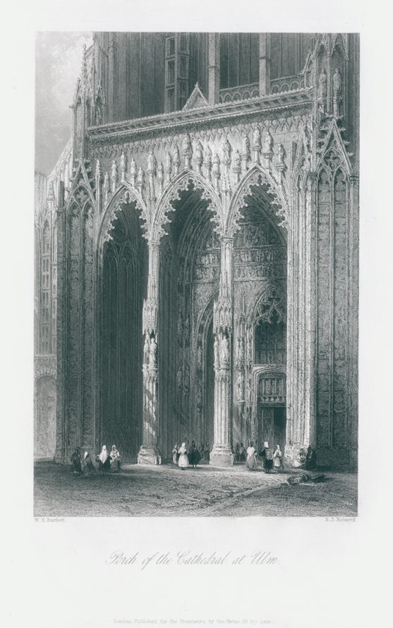 Germany, Ulm Cathedral Porch, 1840
