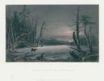 USA, NY, Winter on the Catterskills, 1840