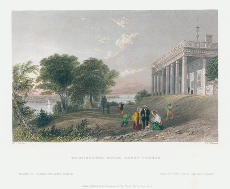 USA, Washington's House, Mount Vernon, 1840