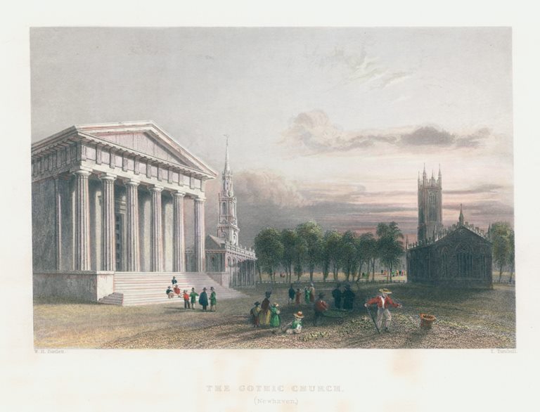 USA, CT, Gothic Church at Newhaven, 1840