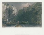USA, NY, View on the Erie Canal near Little Falls, 1840