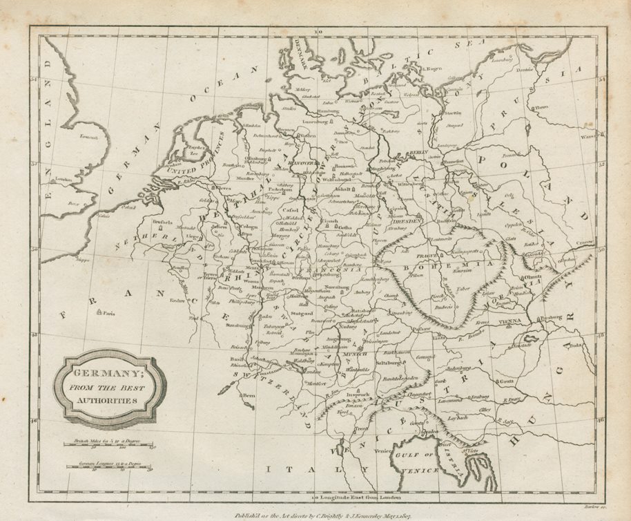 Germany map, 1807