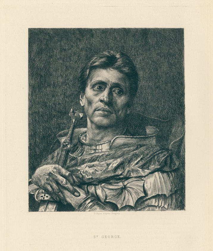 St.George, etching after E.J.Gregory, 1878