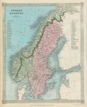 Sweden & Norway map, 1843