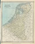 Netherlands & Belgium map, 1843