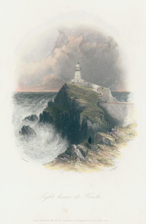 Ireland, Lighthouse at Howth, 1837