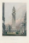 Italy, Venice, the Campanile, 1845