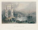 Italy, Ancona, Arch of Trajan, 1845