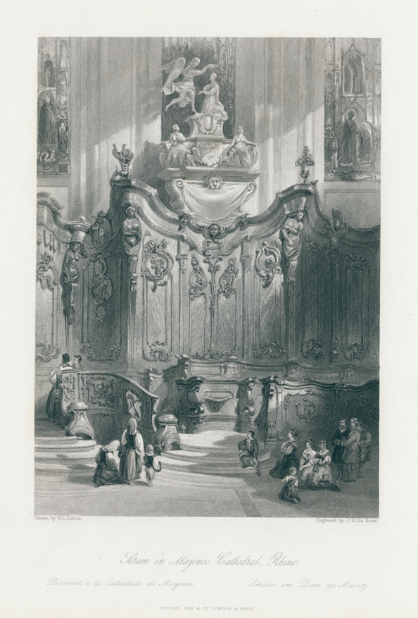 Germany, Screen in Mayence Cathedral, 1845