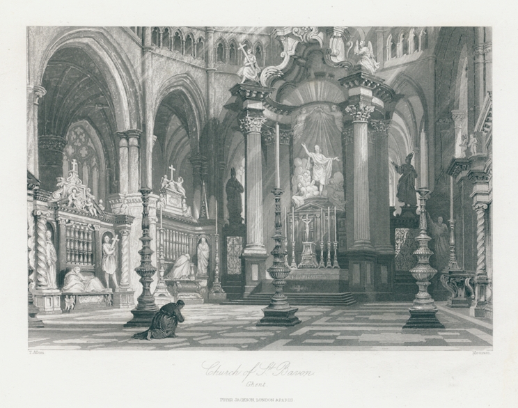 Belgium, St Bavo's Cathedral, Ghent, 1845