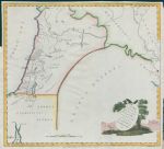 Biblical map of places mentioned in Old Testament, Calmet, 1797