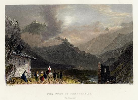 Italy, Fort of Fenestrelle (Val-Clusone), 1836