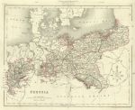 Prussia, The College Atlas, 1850