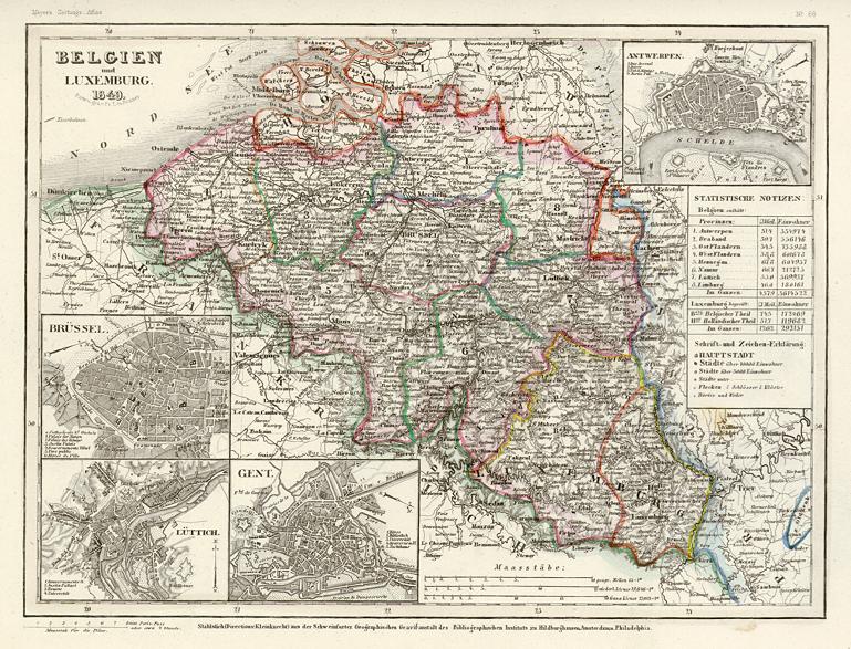 Belgium & Luxembourg, 1852