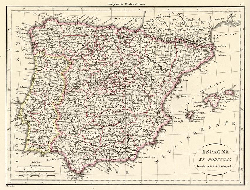 Spain & Portugal, 1818