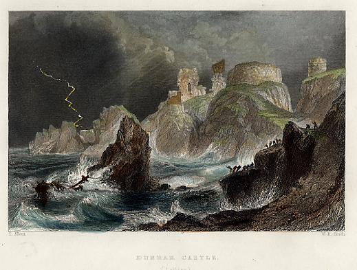 Scotland, Dunbar Castle, 1840