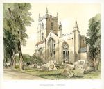 Herefordshire, Leominster Church, stone litho by Radclyffe, 1840