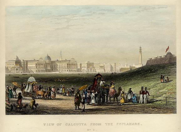 India, Calcutta from the Esplanade, 1860