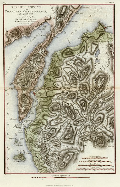 Turkey, Hellespont & part of Troas (Dardanelles), 1817