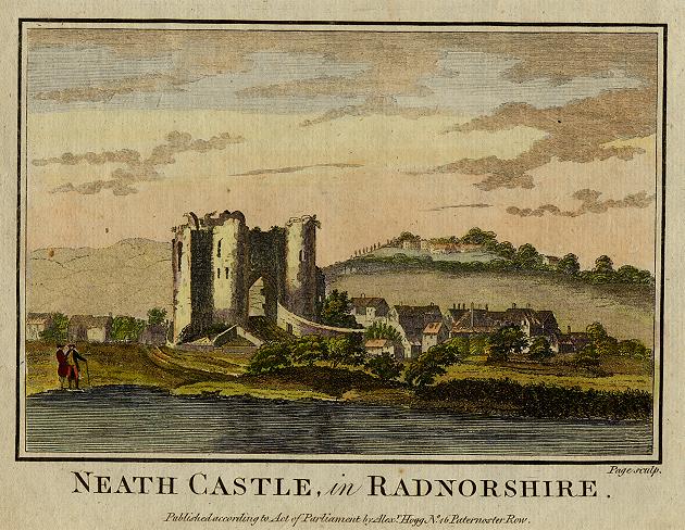 Wales, Neath Castle in Radnorshire, 1780