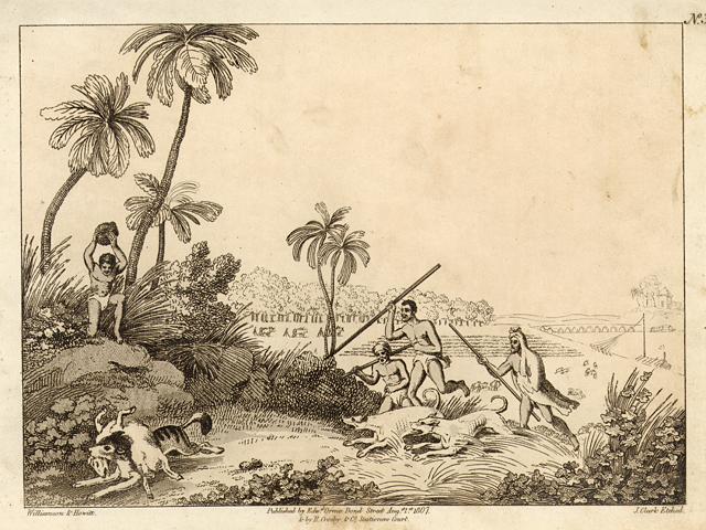 India, Chasing after a Wolf, by Howitt, 1808