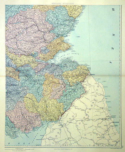 Scotland on 4 large sheets, 1887