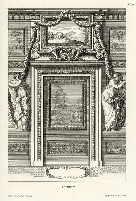 French decorative composition after LePautre, 17th century / 1870