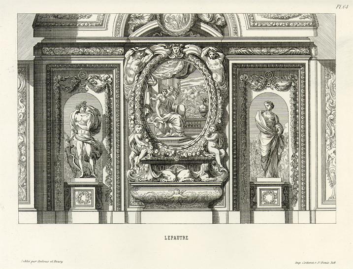 French decorative composition after LePautre, 17th century / 1870