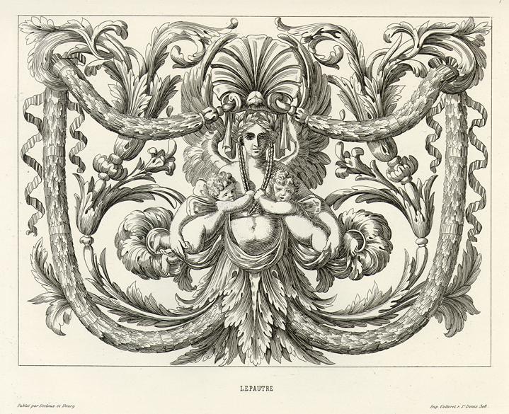 French decorative composition after LePautre, 17th century / 1870