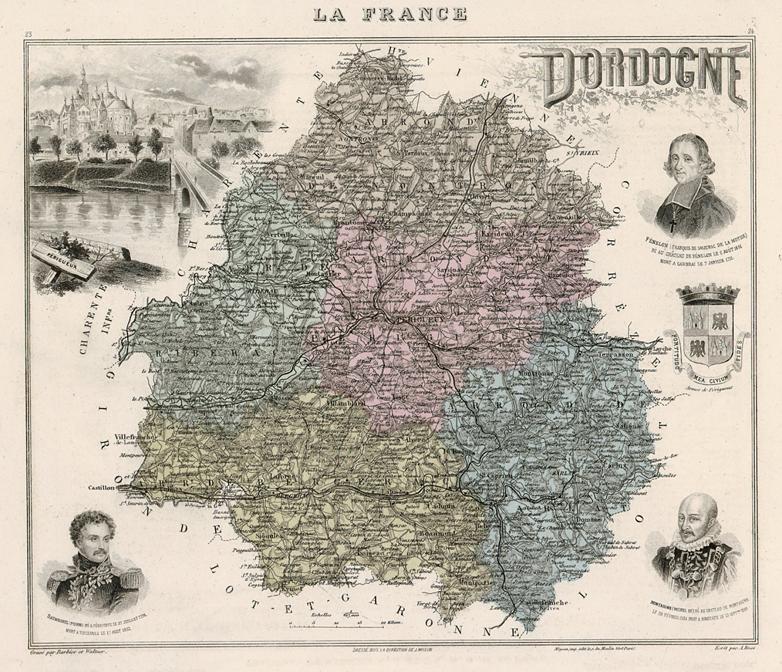 France, Dordogne, 1884