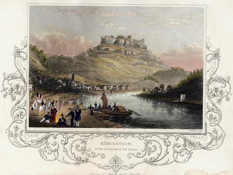 Germany, Konigstein Occupied by the French in Napoleonic Wars, published 1855