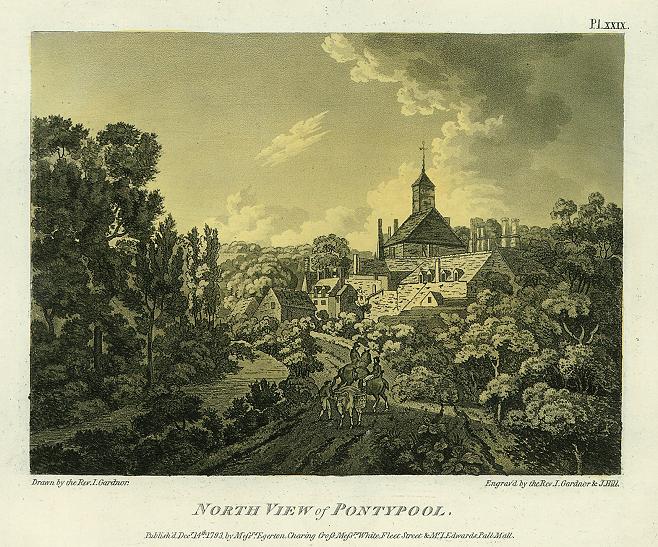 Monmouthshire, Pontypool, aquatint, 1793