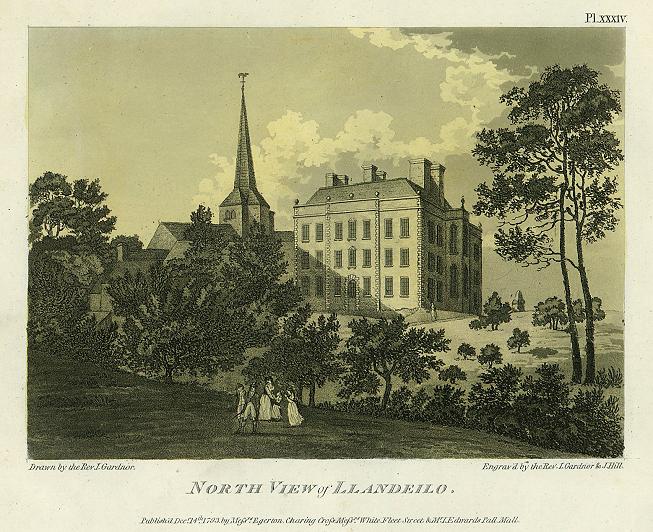 Monmouthshire, Llandeilo, aquatint, 1793