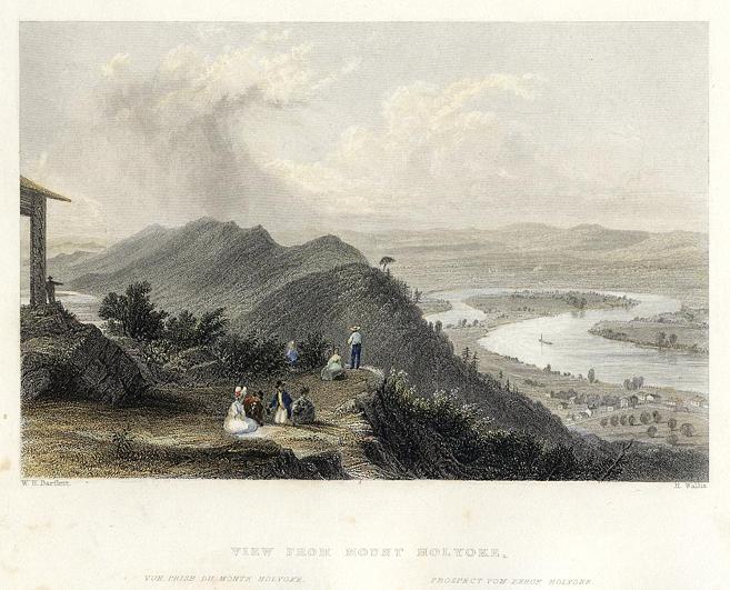 USA, MA, View from Mount Holyoke, 1840