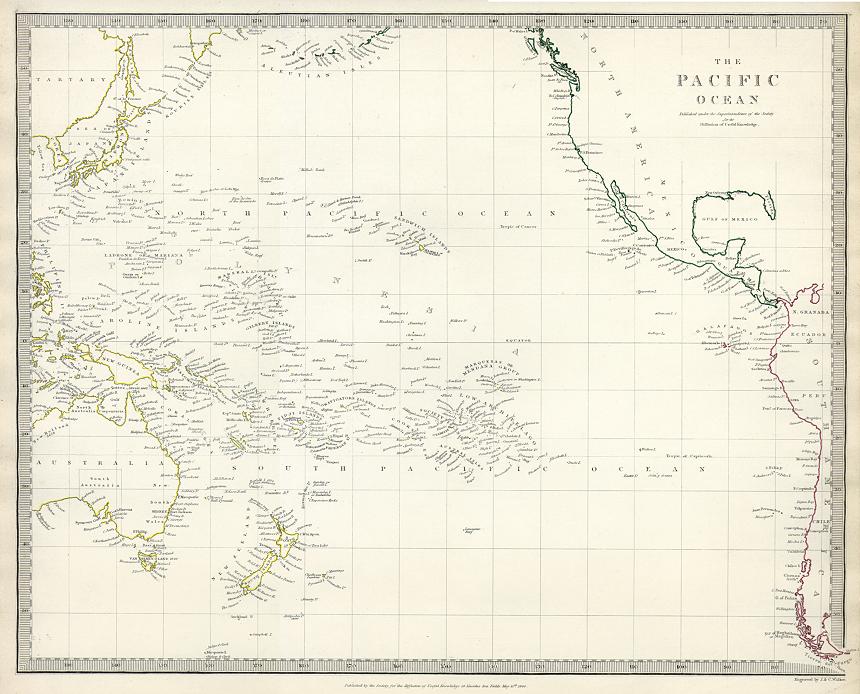 South America, Argentina & Chile, SDUK, 1844