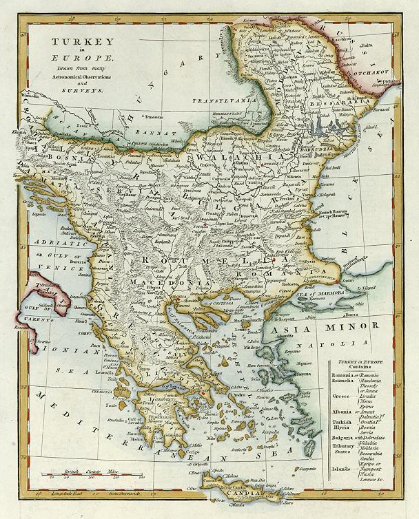 Turkey in Europe (including Greece, Macedonia, Albania, Bulgaria and Romania), 1810