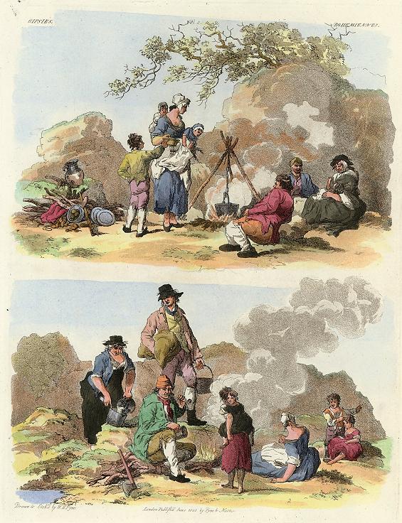 Gypsies, by William Henry Pyne, 1802