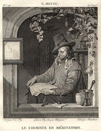 Chimiste en Meditation, (chemist) 1814