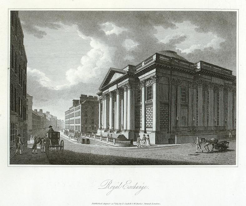 Ireland, Dublin, Royal Exchange, 1818