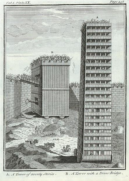 Roman Military, Siege Towers, 1738