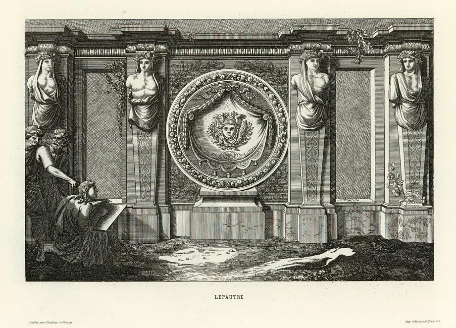 French decorative composition after LePautre, 17th century / 1870