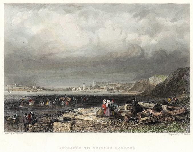 Durham, Entrance to Shields Harbour, 1841