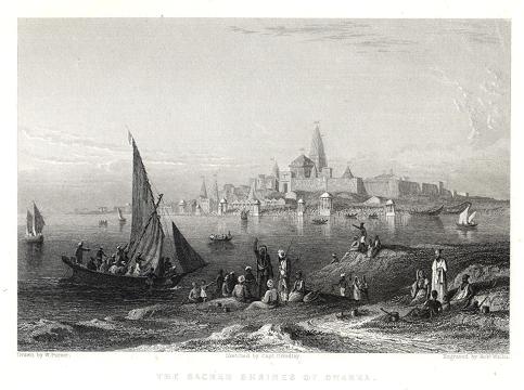 India, Sacred Shrines of Dwarka, 1837