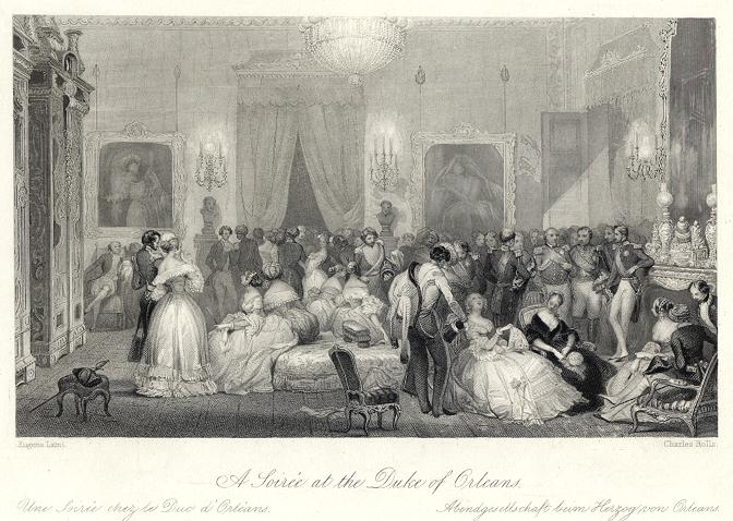 France, Paris, Soiree at Duke of Orleans, 1844