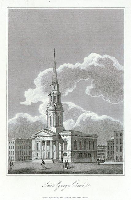 Ireland, Dublin, St. Georges Church, 1818