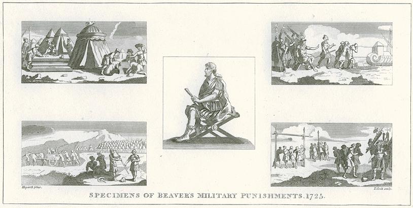 Beaver's Military Punishments of 1725, Hogarth, 1810