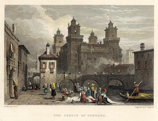 Italy, Castle of Ferrara, 1836